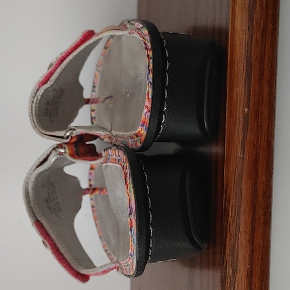 Alegria PG Lite Multi Colored Patent  Leather Sandals Size 37 US 7 - 7.5 - Picture 7 of 10